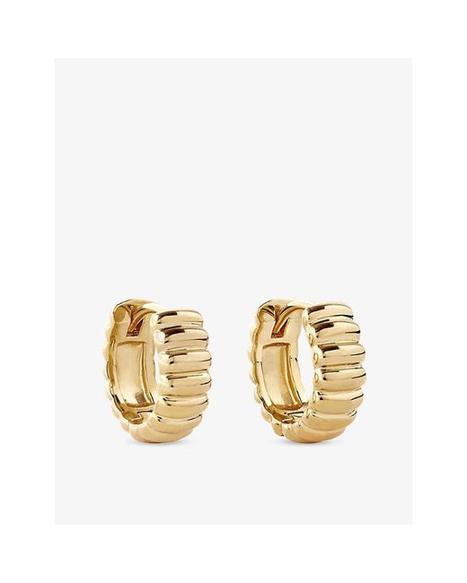Astley Clarke Metallic Aurora Ridge 18Ct- Plated Sterling- Huggie Earrings