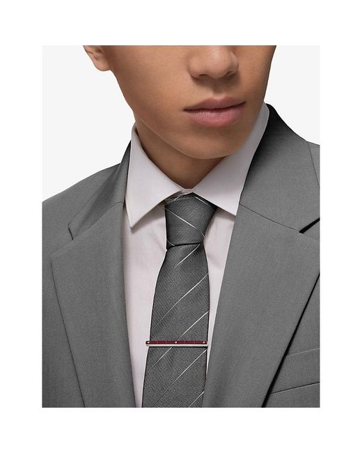 Cartier White Santos De Sterling- Tie Clip for men