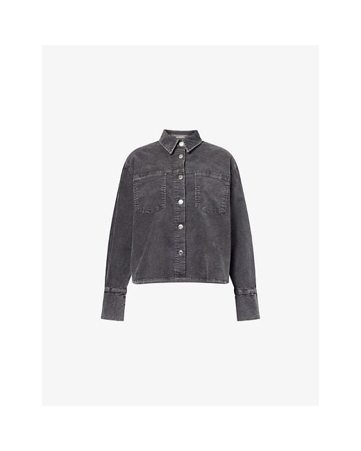 Samsøe & Samsøe Blue Regular-Fit Sofie Cotton-Corduroy Shirt