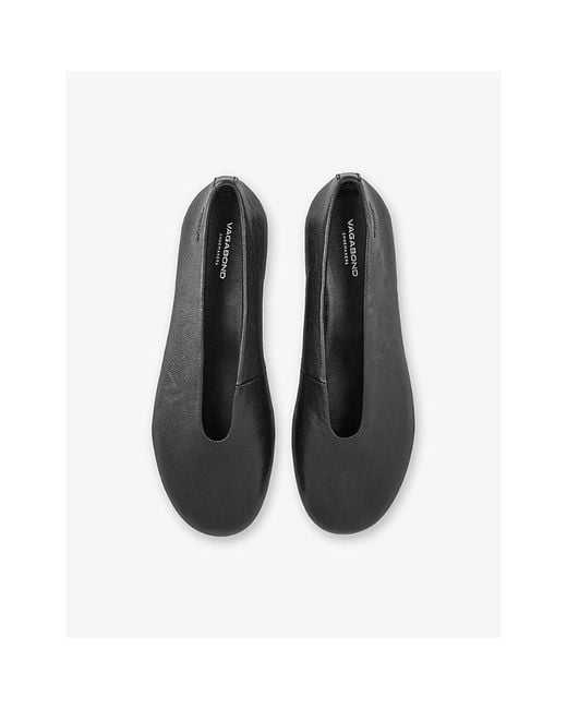 Vagabond Black Aleya Leather Ballet Flats