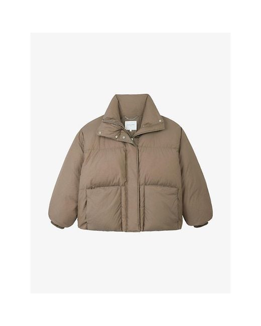 The White Company Brown Short Down-Filled Cotton-Blend Puffer Coat