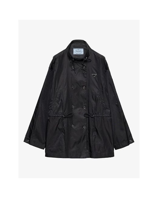Prada Black Re-Nylon Rain Jacket