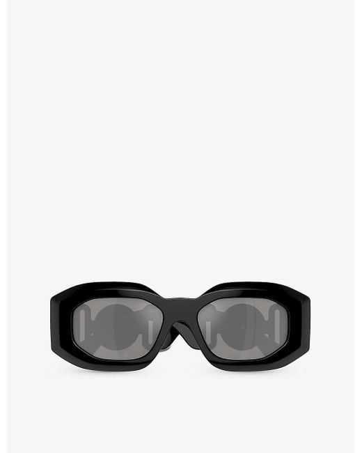 Versace Black Ve4425u Maxi Medusa biggie Oval-frame Nylon Sunglasses