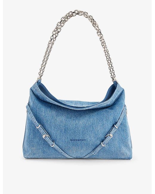 Givenchy Blue Voyou Denim Shoulder Bag