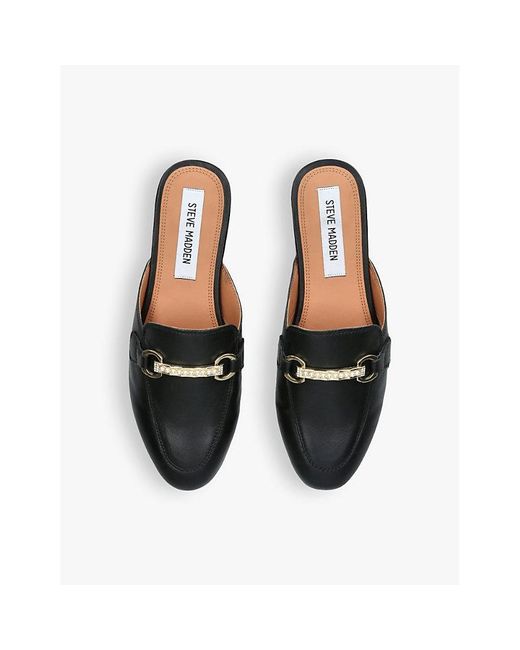 Steve Madden Cleodora Slip On Leather Mules in Black Lyst UK