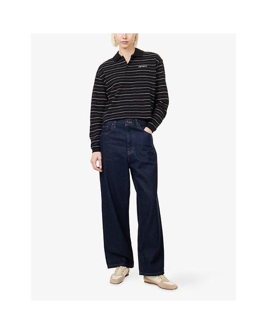 Carhartt Blue Brandon Wide-Leg Denim Jeans