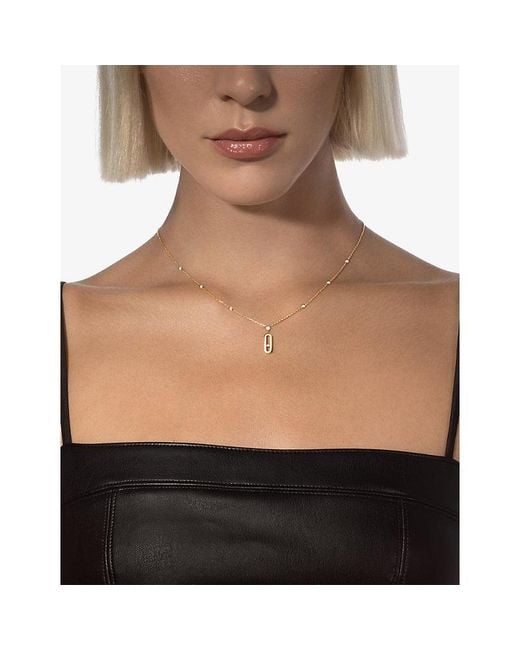 Messika Metallic Move Uno 18Ct- And Diamond 0.13Ct Necklace