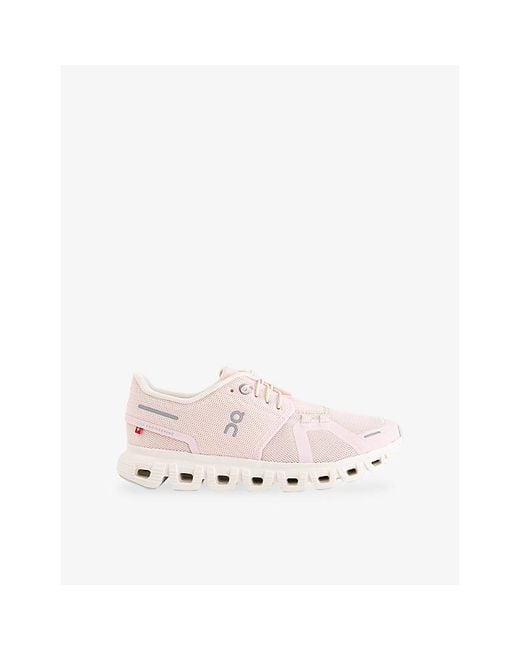On Shoes Pink Cloud 6 Mesh Low-Top Trainers