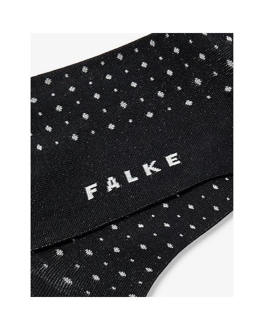 Falke Gray Impulse Dot-pattern Cotton-blend Socks for men