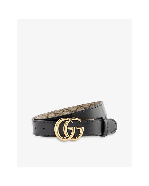 Gucci Multicolor Double G Reversible Leather Belt