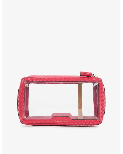Anya Hindmarch Inflight Recycled Nylon Cosmetics Case in Red Lyst