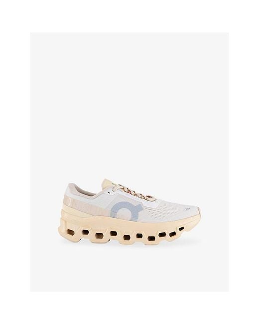 On Shoes White Cloudmster Mesh Trainers