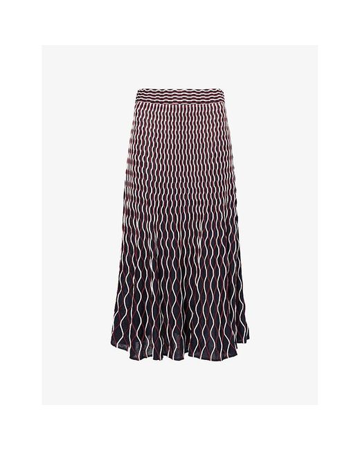 Jonathan Simkhai Purple Aliza Stretch-Knit Midi Skirt