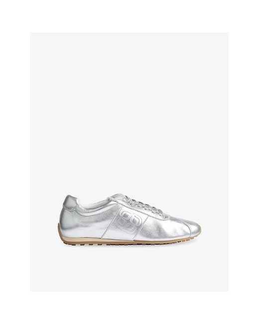 L.K.Bennett White Spring Leather Trainers