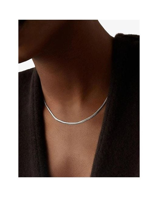 Missoma Metallic Thin Snake Platinum Pvd Plated Stainless-Steel Chain Necklace