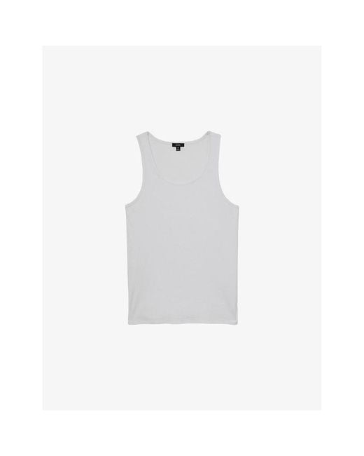 Reiss White Watson Ribbed Knitted Vest for men