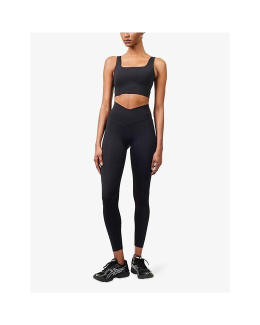 ADANOLA Black Ultimate Square Neck Sports Bra