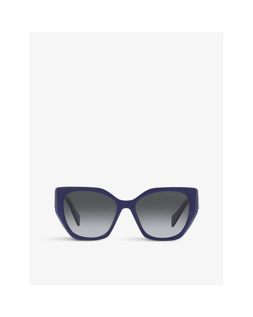 Prada Pr 19zs Pillow-fame Acetate Sunglasses in Blue | Lyst