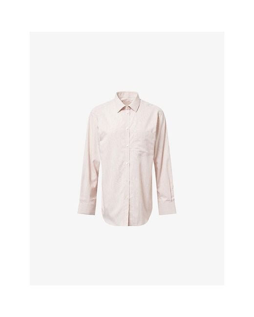 RÓHE Frames Pink Classic Pinstripe Woven Shirt