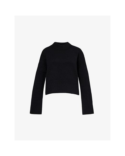 Canada Goose High-neck Brand-appliqué Cashmere-blend Knitted Jumper in Black  | Lyst