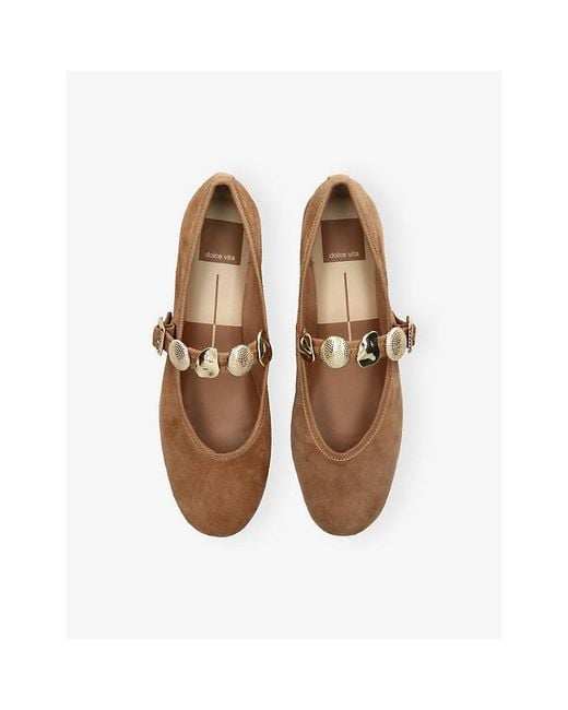 Dolce Vita Brown Relan Suede Ballet Flats