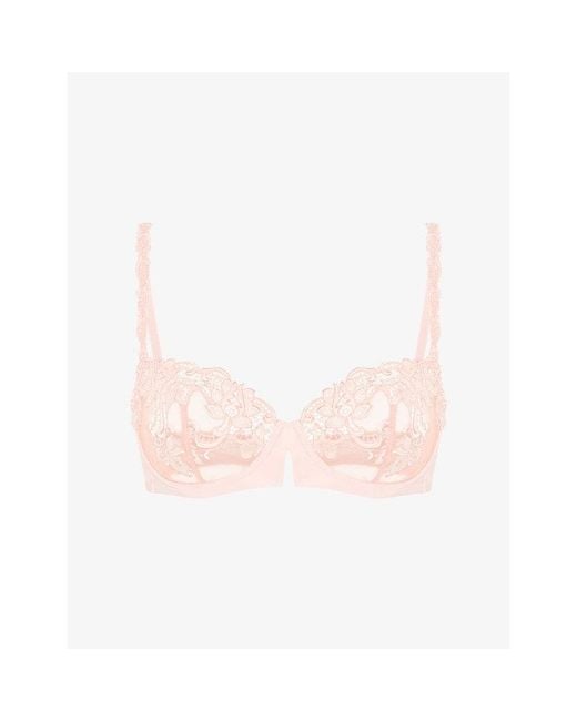 Simone Perele Pink Saga Half-Cup Underwired Lace Bra
