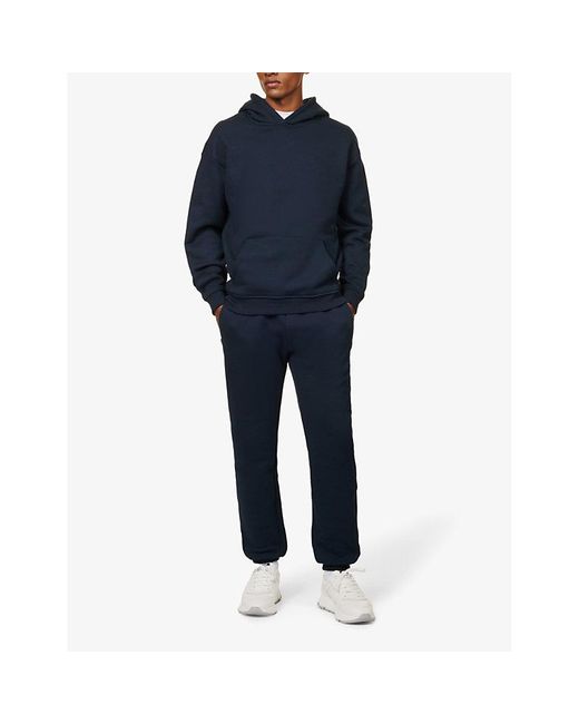 Arne Blue Relaxed Elasticated-Waist Cotton-Blend Jogging Bottoms for men