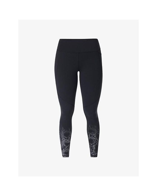 Sweaty Betty Black Power Reflective Stretch-Woven Workout Leggings