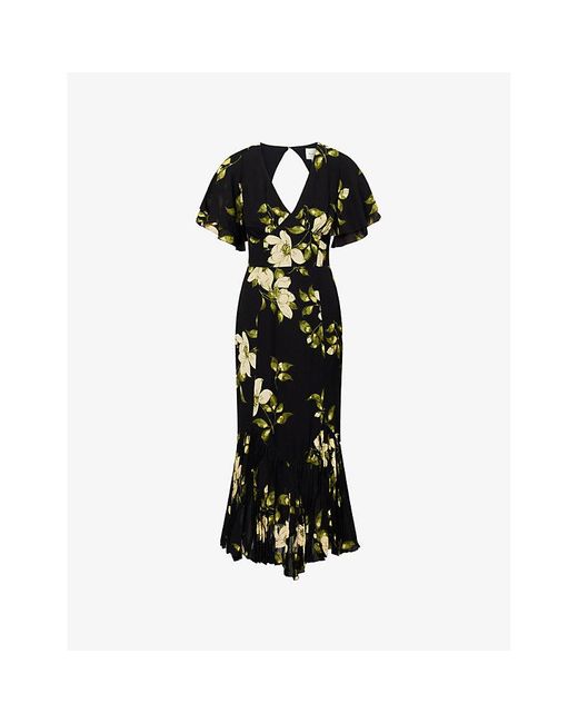 Reformation Black Salvia Midi Dress