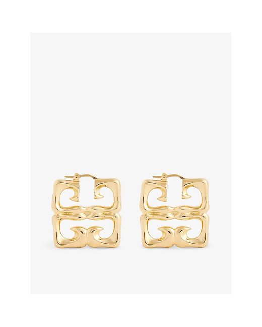 Givenchy Metallic 4g-motif Gold-tone Brass Drop Earrings