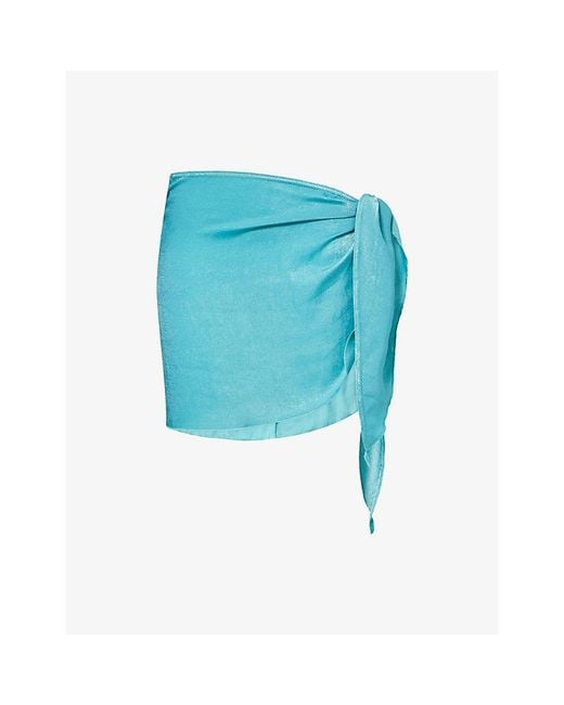 Gracejacob Blue Ocean Shimmer Sarong