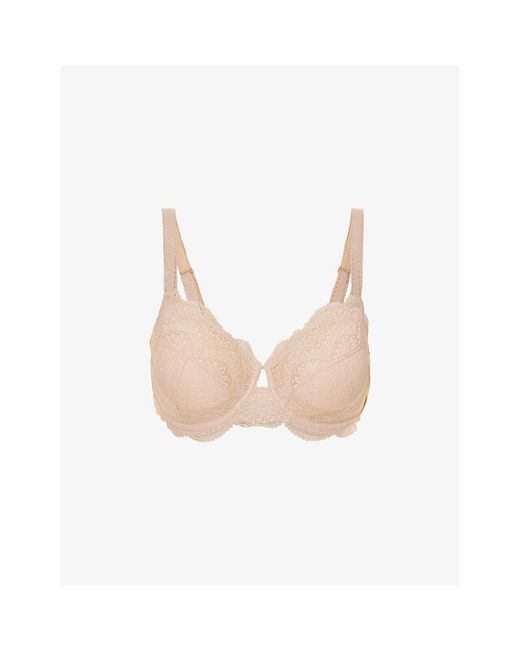 Simone Perele Pink Delice Scalloped-Trim Stretch-Lace Underwired Bra