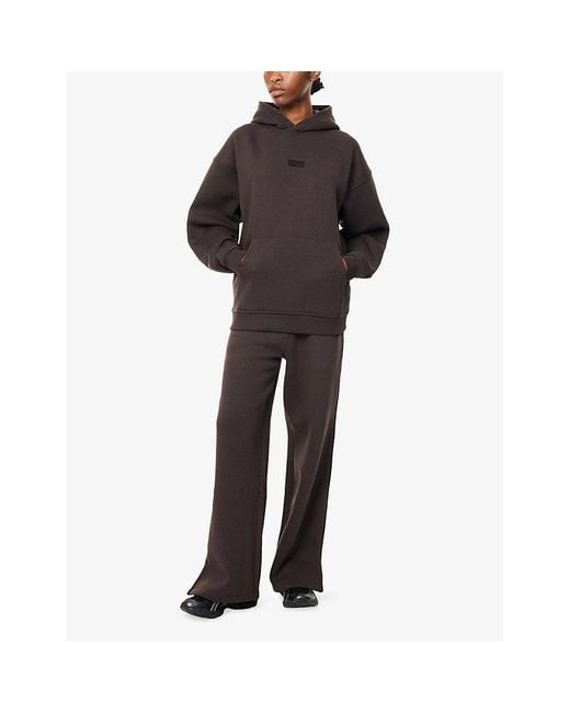 WE Are Tala Black Outdoors Graphic Oversized Cotton-Jersey Hoody