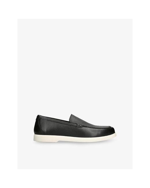 Loake Black Tuscany Leather Loafers for men