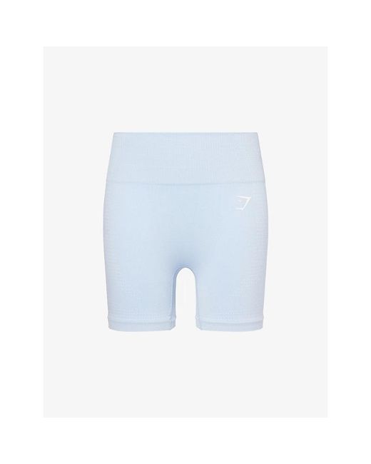 GYMSHARK Blue Vital Seamless 2.0 Stretch-Woven Shorts