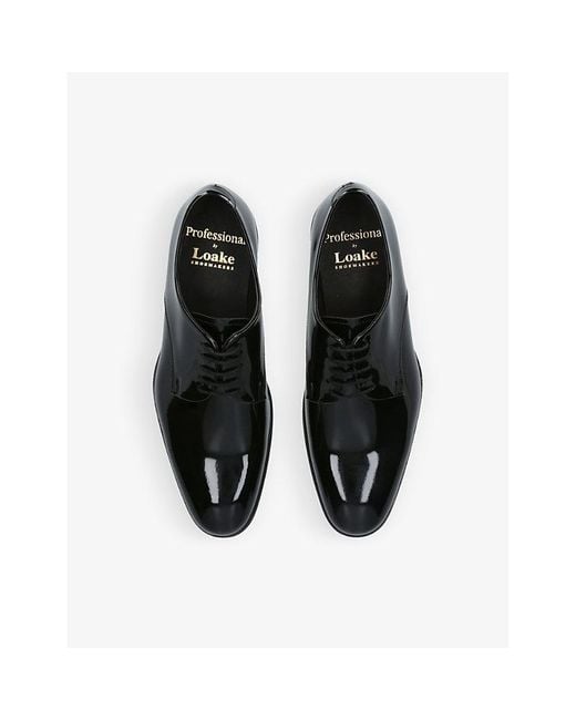 Loake Black Bow Leather Oxford Shoes for men