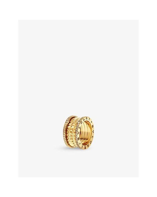 BVLGARI Metallic B.Zero1 Rock 18Ct- And 0.51Ct Brilliant-Cut Diamond Ring