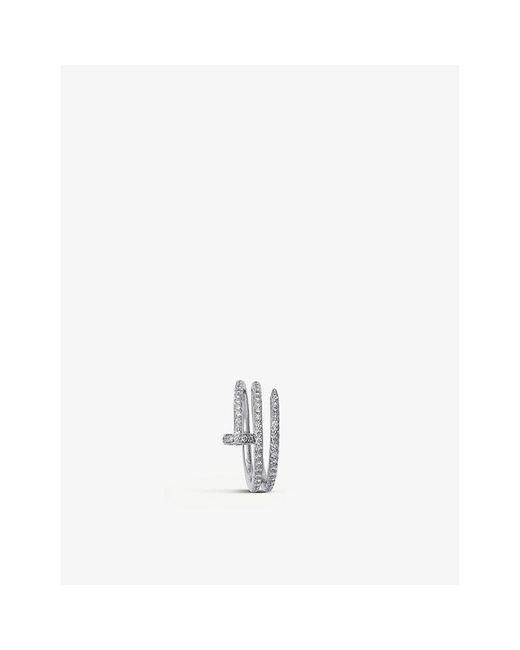 Cartier White Juste Un Clou 18Ct- Diamond-Paved Double Ring