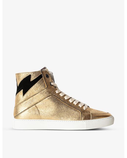 Zadig & Voltaire Zv1747 High Flash Leather High Top Trainers in ...