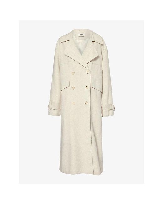 4th & Reckless Natural Tanya Double-breasted Woven Coat