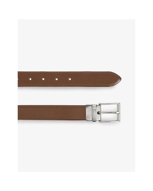 Reiss Multicolor Reversible Leather Belt for men