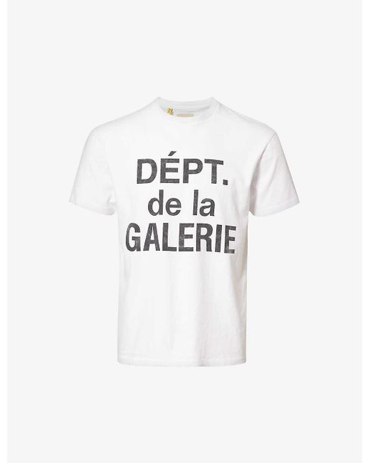GALLERY DEPT. White Dépt De La Galerie Slogan-print Cotton-jersey T-shirt X for men