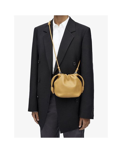 Loewe Natural Flamenco Mini Leather Clutch Bag