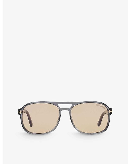 Tom Ford Natural Tr001630 Rosco Square-frame Acetate Sunglasses