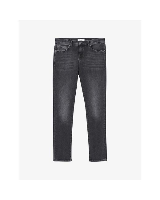 Reiss Gray Woodland Slim-fit Stretch-denim Jeans for men