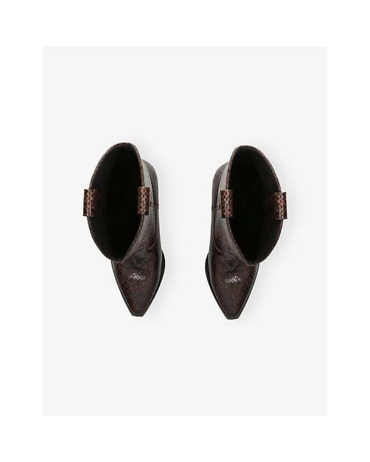 Isabel Marant Brown Duerto Leather Ankle Boots