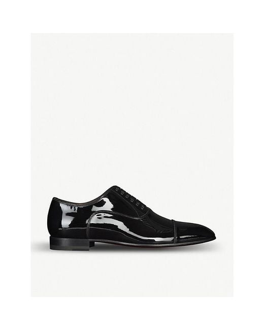 Christian Louboutin Black Greggo Leather Oxford Shoes for men