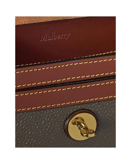 Mulberry Brown Antony Small Grained-Leather Messenger Bag