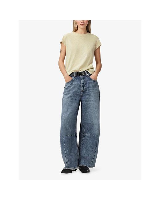 AllSaints Natural Anna Relaxed-Fit Short-Sleeve Cotton T-Shirt