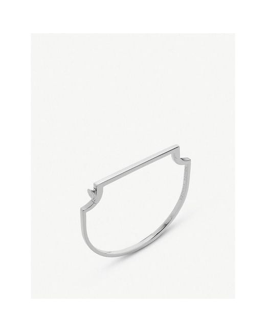 Monica Vinader Metallic Signature Skinny Sterling Bangle Bracelet